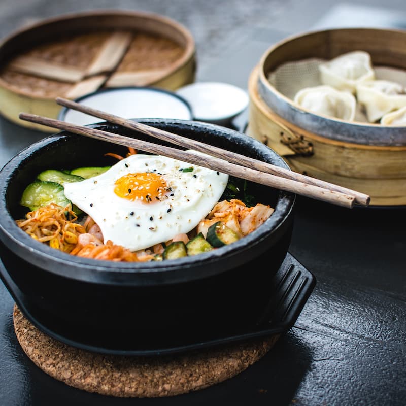 Photo of beautifully arranged food.