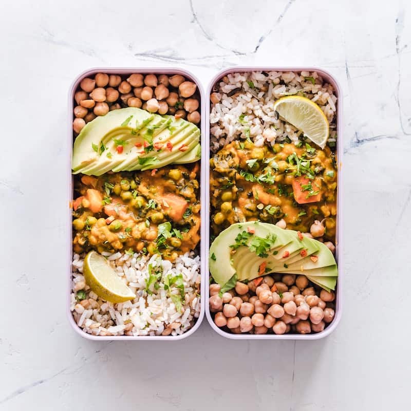 Photo of beautifully arranged food.