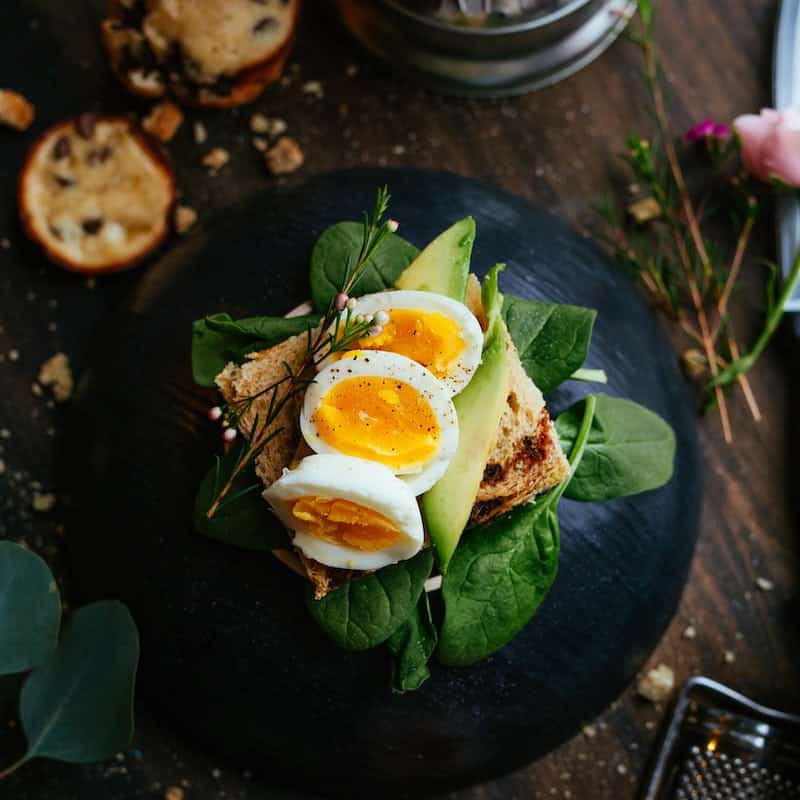 Photo of beautifully arranged food.