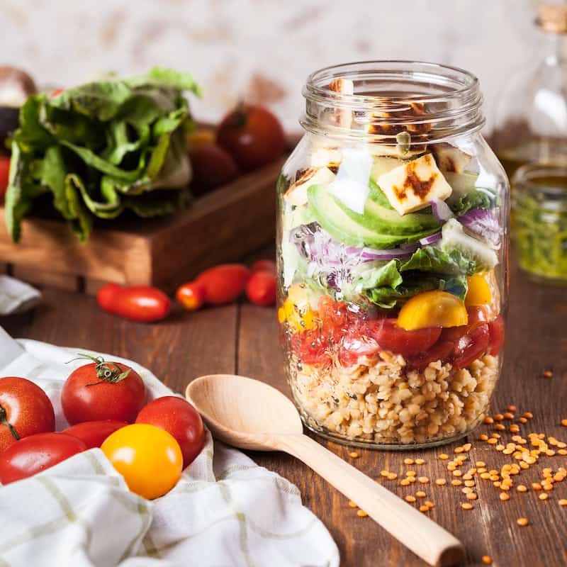 Photo of beautifully arranged food.